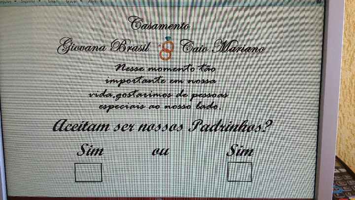 Convite para padrinhos - 6