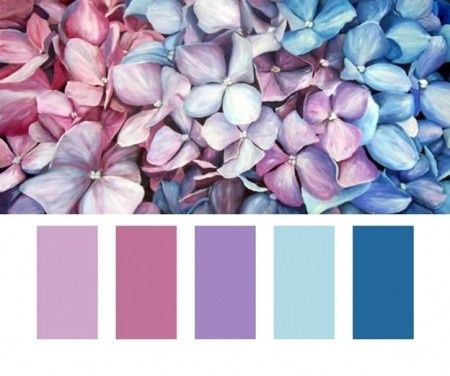 Paleta de Cores de Lilás a Azul