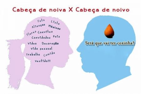 Cabela de noiva x Cabeça de noivo