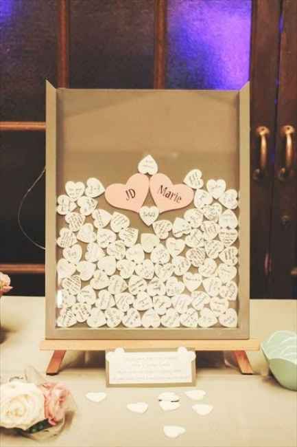 Guest book em quadro aberto