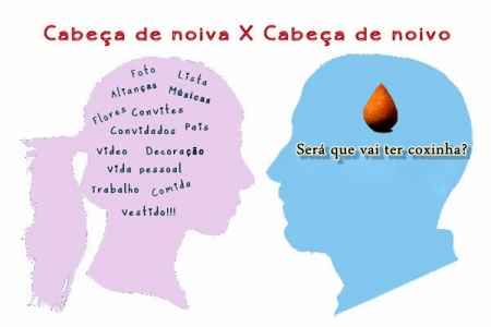 Cabela de noiva x Cabeça de noivo
