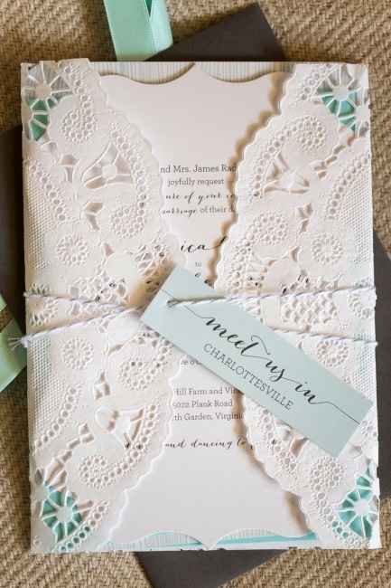 Convite doilies aberto