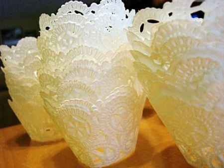Saia para cupcake de doilies