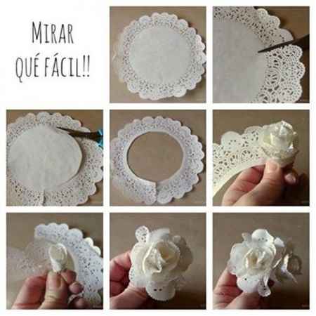 Flores de doilies