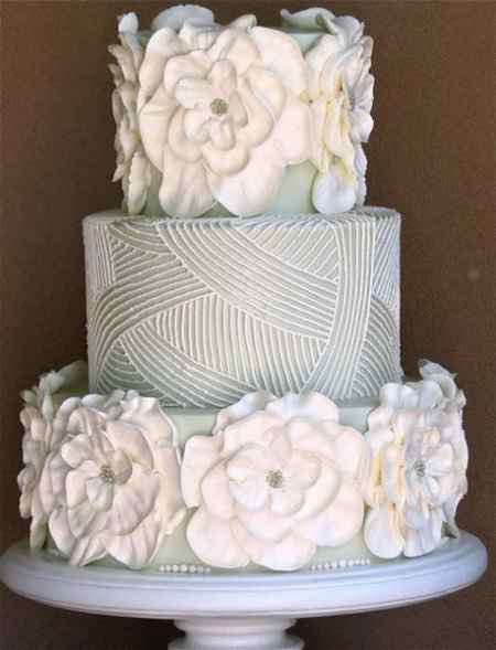 Texturas de bolo de casamento