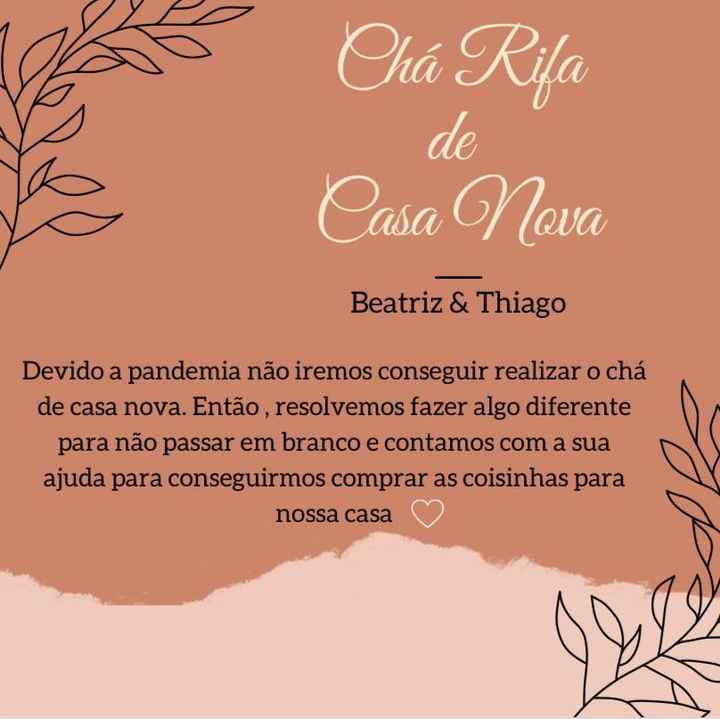 Resultado Chá Rifa de Casa Nova - 1