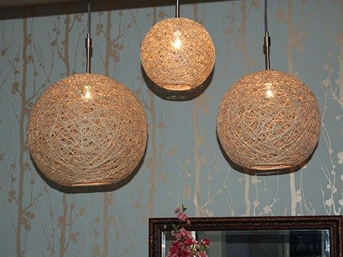 Luminária de barbante - DIY
