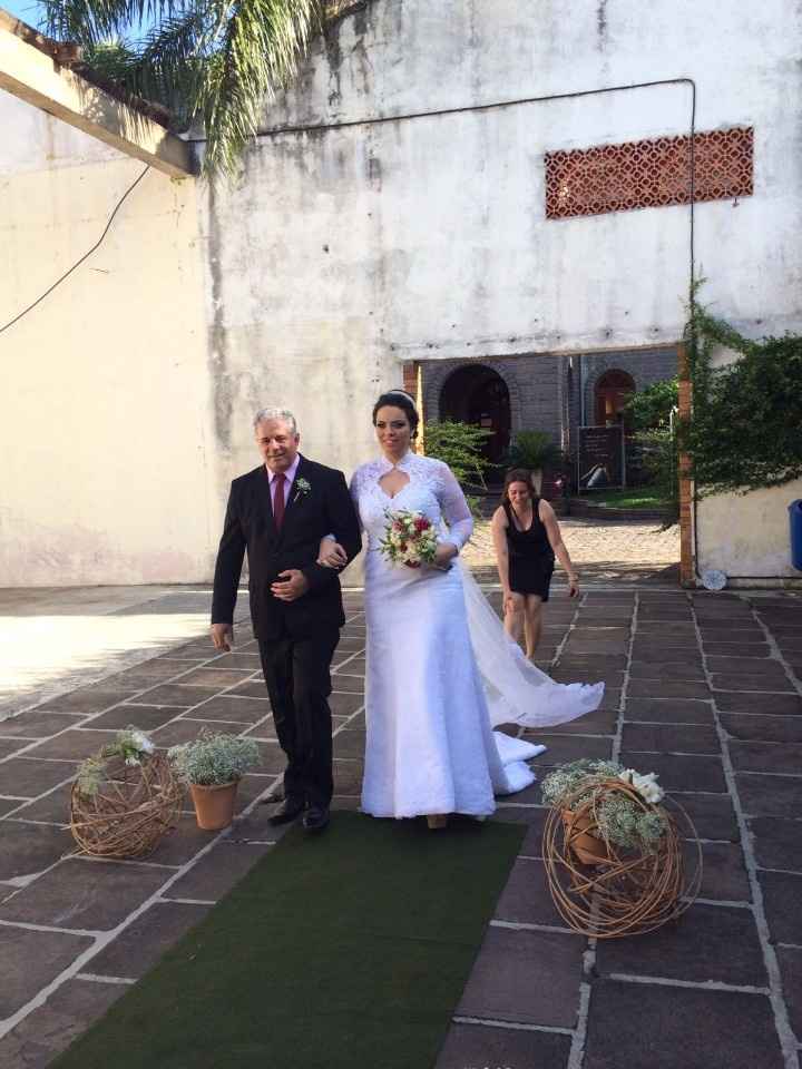 na entrada com meu pai