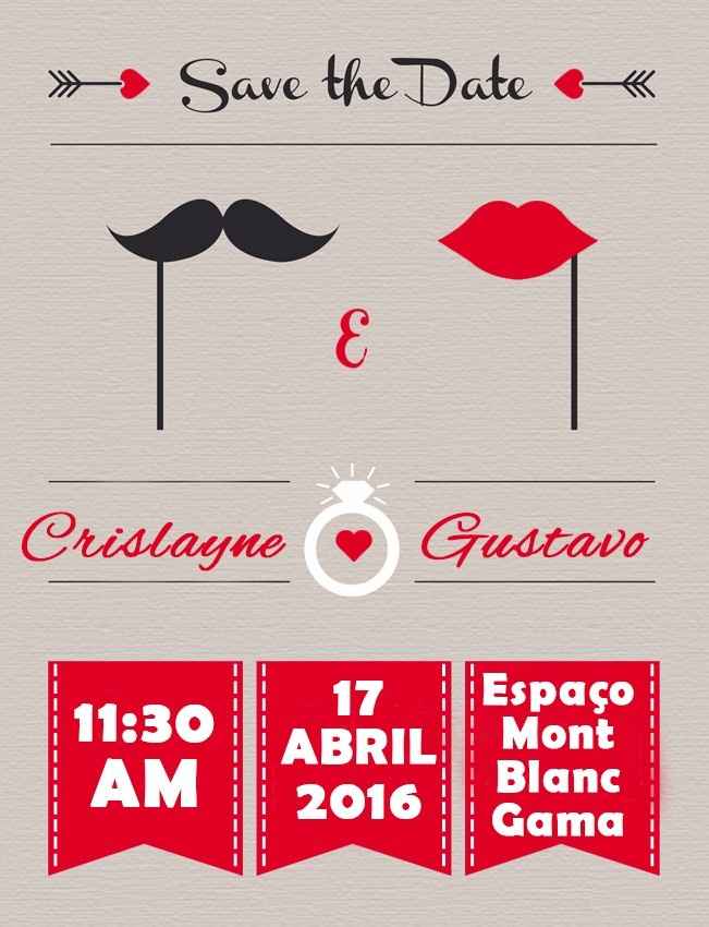 SAVE THE DATE mustache