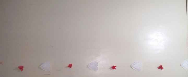 Cortina de flor e coração