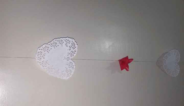 Cortina de flor e coração