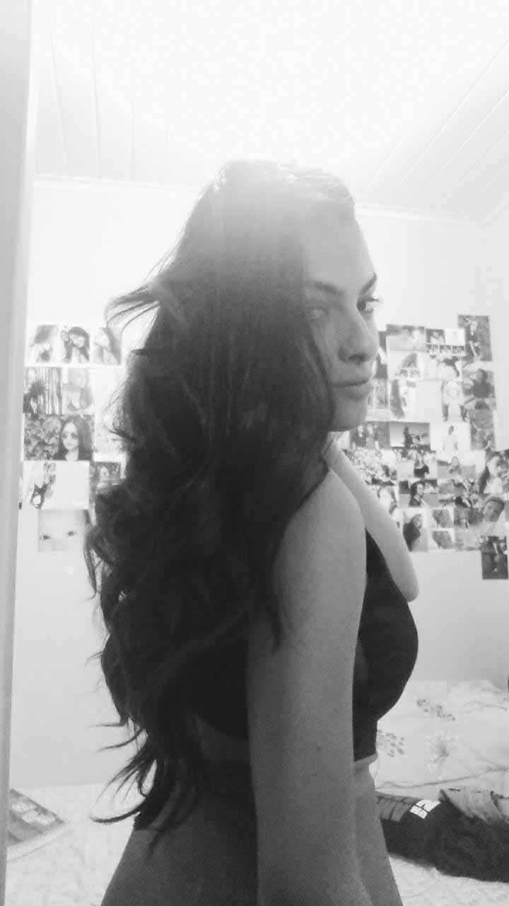 Eu com cabelo longo