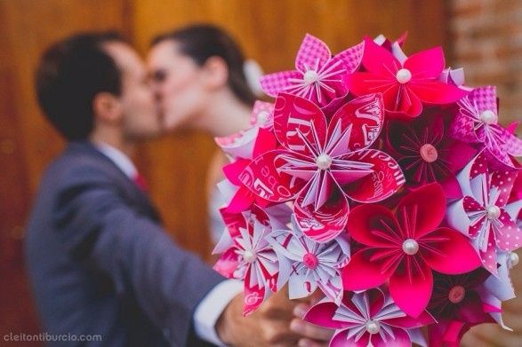 Buquê de Flores de Origami