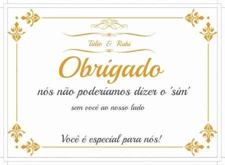 Agradecimento convite