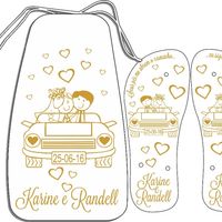 Chinelo com bolsinha personalizada