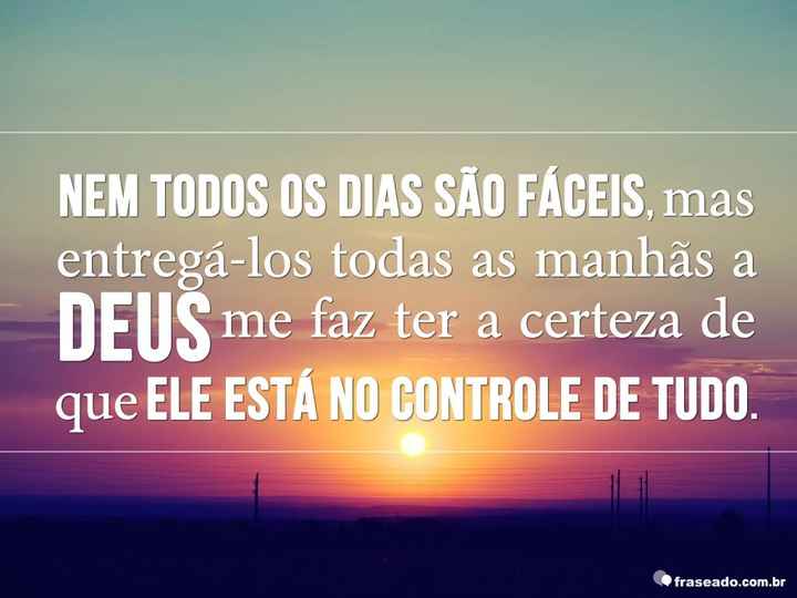 O Senhor está no controle