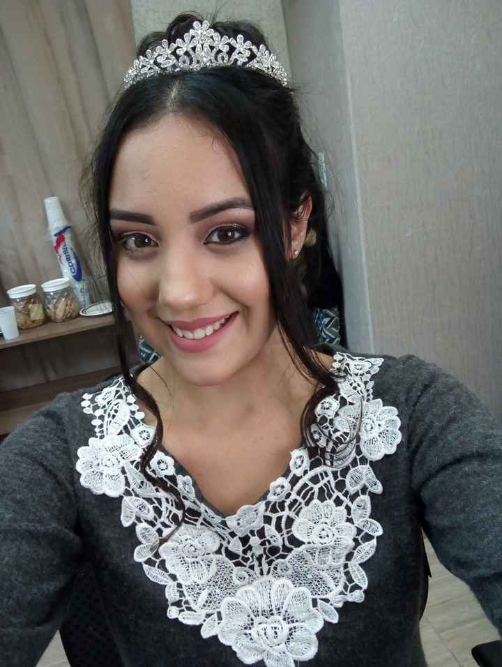 Teste de penteado e Make - 1