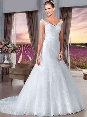 Meu vestido de noiva!o que acharam? - 1