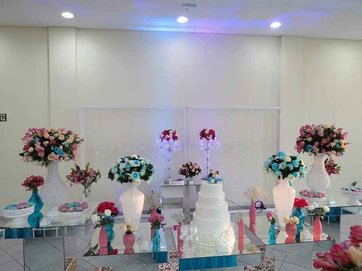 Decoração Rosa e Azul para casamento