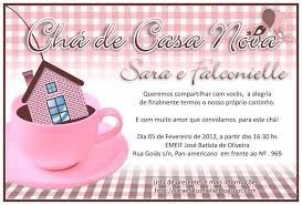 Convite Chá de casa nova