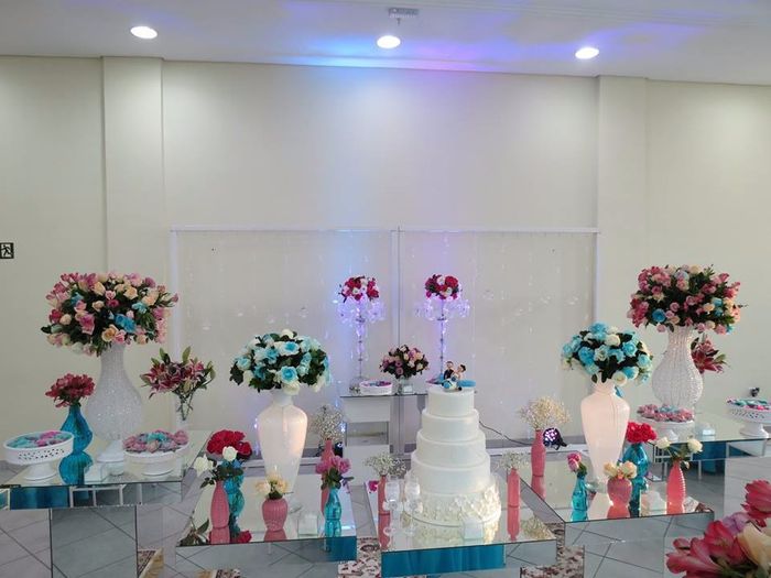 Decoração Rosa e Azul para casamento