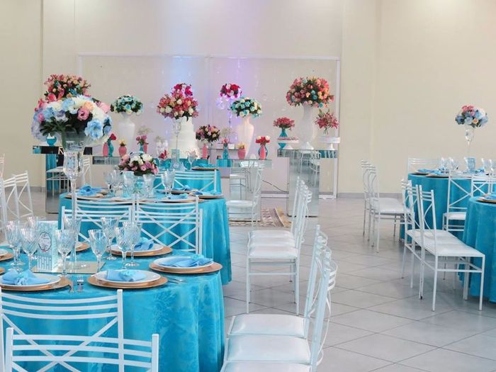 Decoração Rosa e Azul para casamento