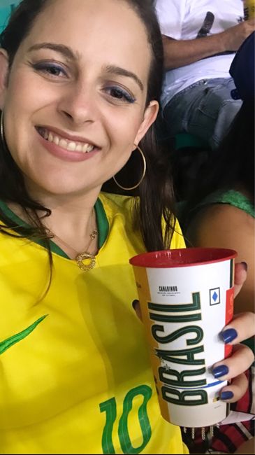 Momento descontração com o amor. Jogo do Brasil (arena Fonte Nova) - 2