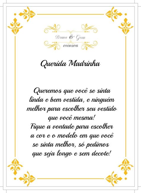 convite padrinhos