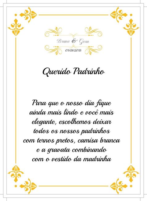 convite padrinhos