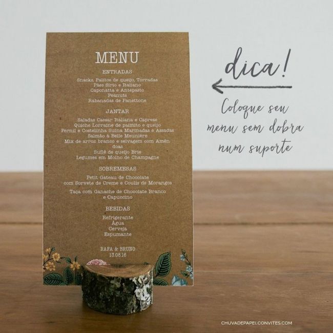 Dica pra menu
