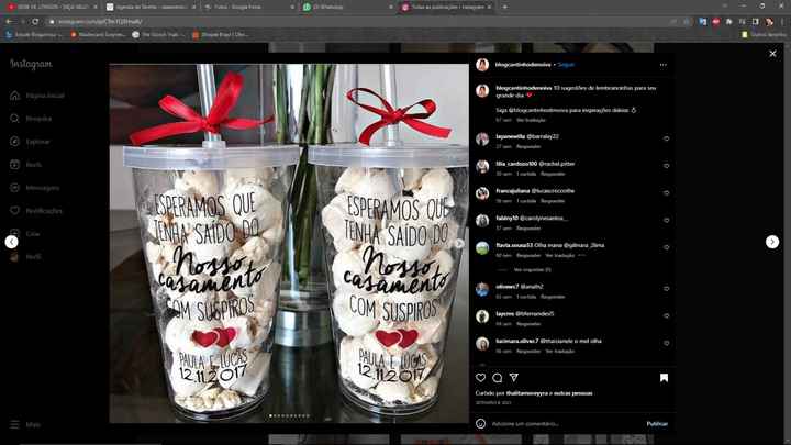 Poste AQUI uma foto da lembrancinha que vão dar para as pessoas convidadas🎁👇 - 1