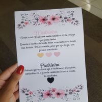Na segunda folha fiz um manualzinho para as madrinhas e padrinhos