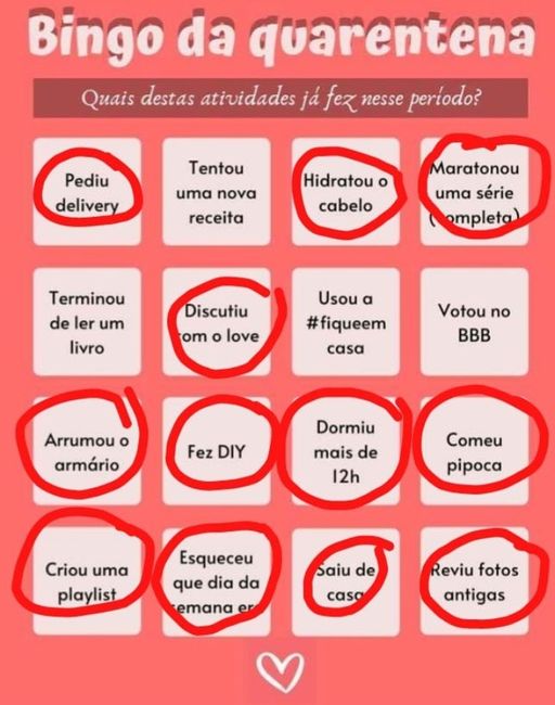 Bingo da quarentena: quem se atreve? #NoivasEmCasa 6