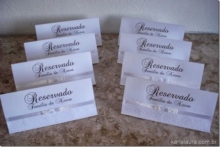 Plaquinhas de mesa