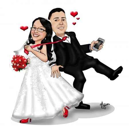Caricatura - Eu com maquiagem 