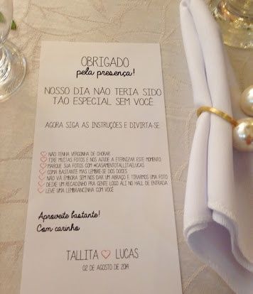 O que colocar na mesa dos convidados???? - 1