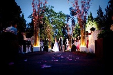 O meu casamento será no entardecer, essa decoração també é do local que vou me casar e simplesmente 