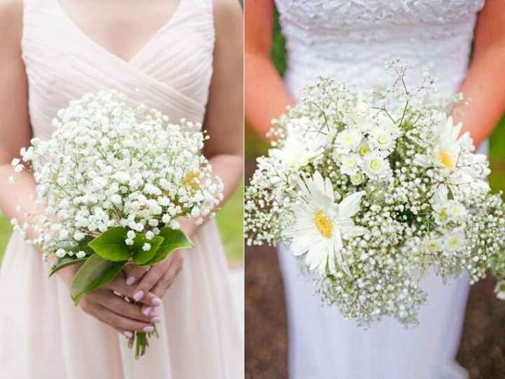 Maneiras de usar a flor mosquitinho no buquê de casamento. - 6