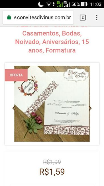 Alguém aqui já comprou convite pela divinusconvites? - 2