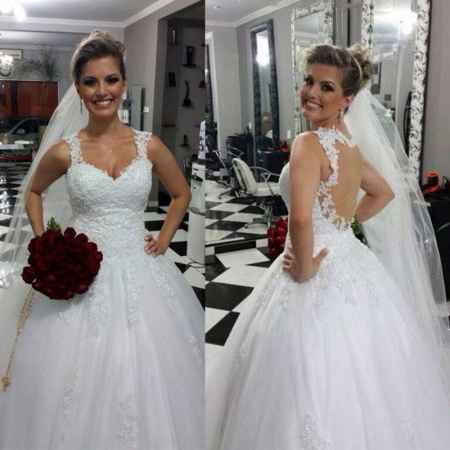 Vestido decote coração