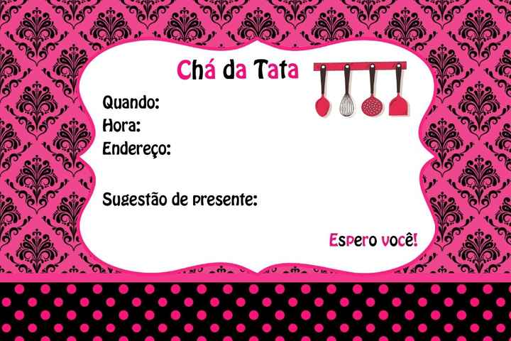 Convite chá de cozinha
