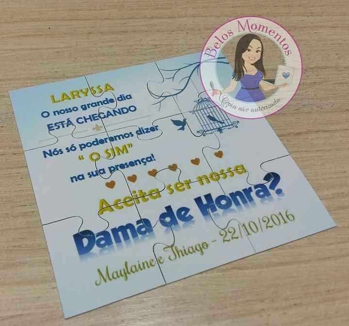 Convite Dama de Honra