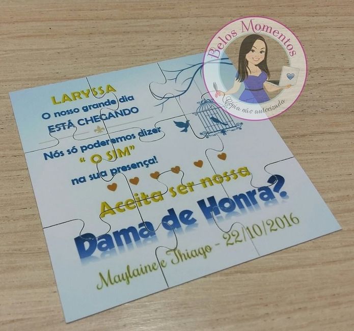 Convite Dama de Honra