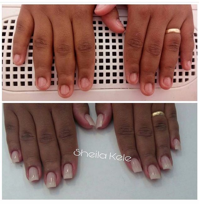 Minhas unhas de fibra de vidro