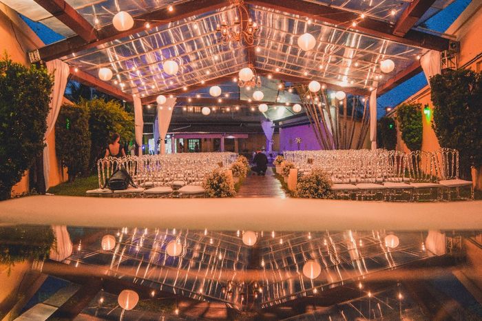 Tenda com lustre