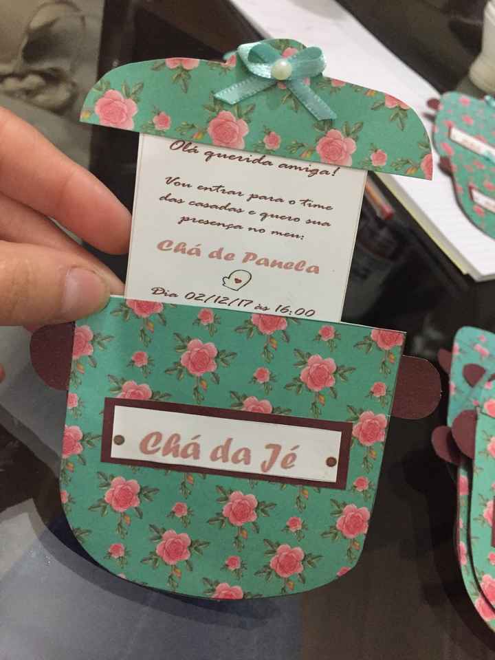  Meu Convite diy Chá de Panela 🍽🎀👰🏻❤️ - 2
