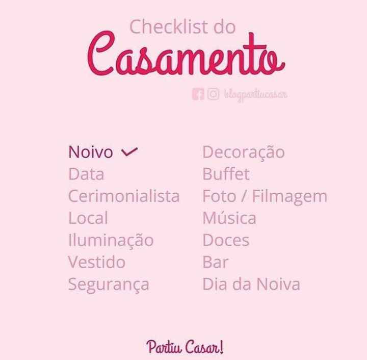 O mais importante do ckeck list!! - 1