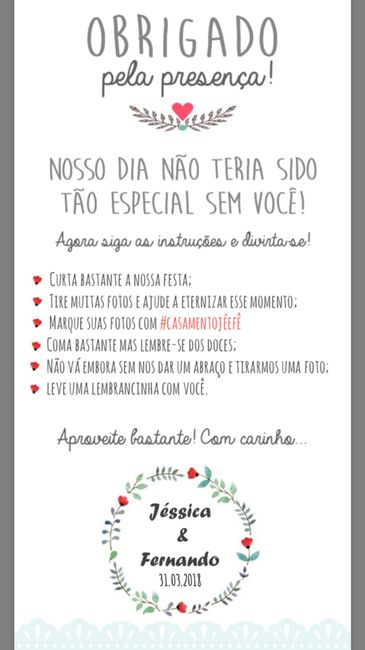 Agradecimento para mesas e placa para cadeira #vemver - 1