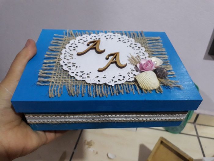 convite caixa padrinhos praia #diy #vemver - 3