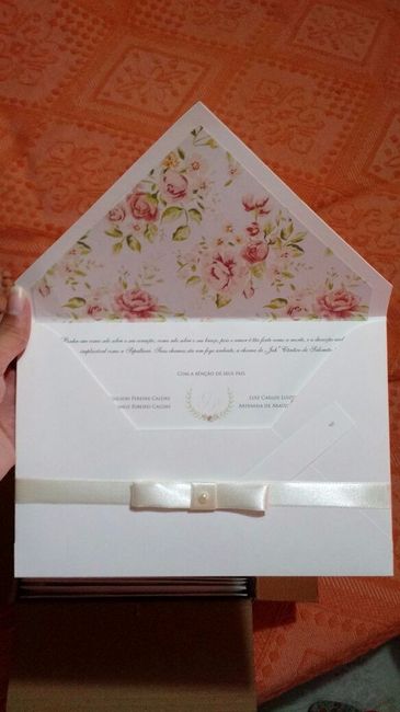 MEUS CONVITES - Envelope forrado e convite aberto